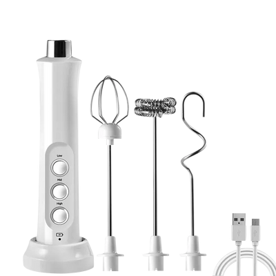 3 In 1 Portable Rechargeable Electric QuickWhip Milk Frother - Nivas Essentials